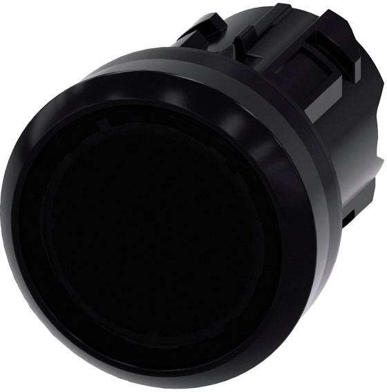 Siemens 3SU10010AB100AA0 3SU1001-0AB10-0AA0 Verlichte druktoets Kunststof frontring, Rond Knop Zwart 1 stuk(s)