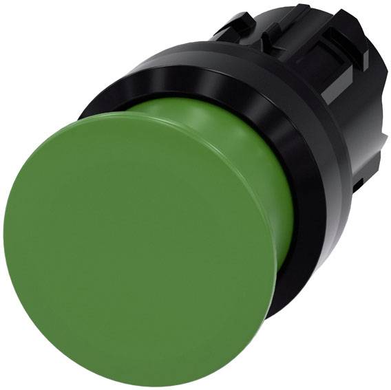 Siemens 3SU10001AD400AA0 3SU1000-1AD40-0AA0 Paddenstoelknop Kunststof frontring Knop Zwart, Groen 1 stuk(s)