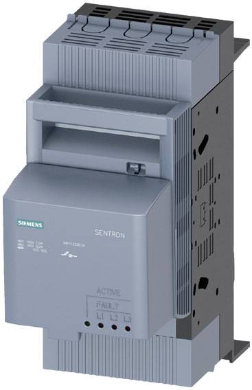 Elektrické zariadenie od Siemensu, model Sentron, s integrovanými ovládacími prvkami a indikátormi.