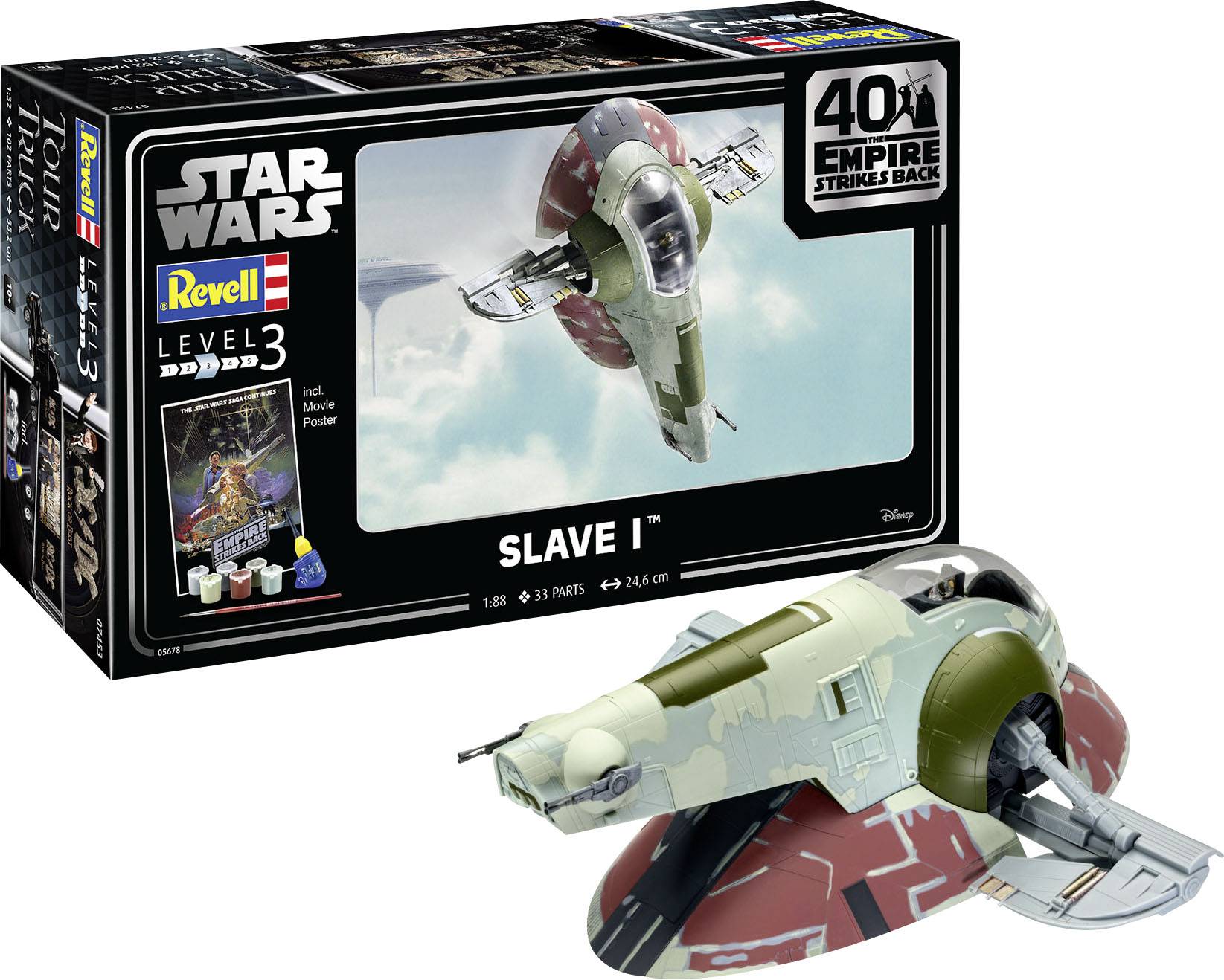 Modello fantascienza in kit da costruire Revell 05678 Star Wars Slave I 40th Anniversary 1:87