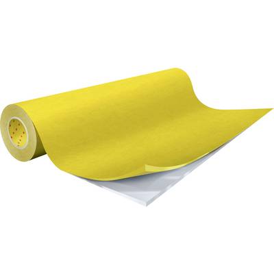 Žltá rolka izolačného materiálu je čiastočne rozvinutá na bielom pozadí.