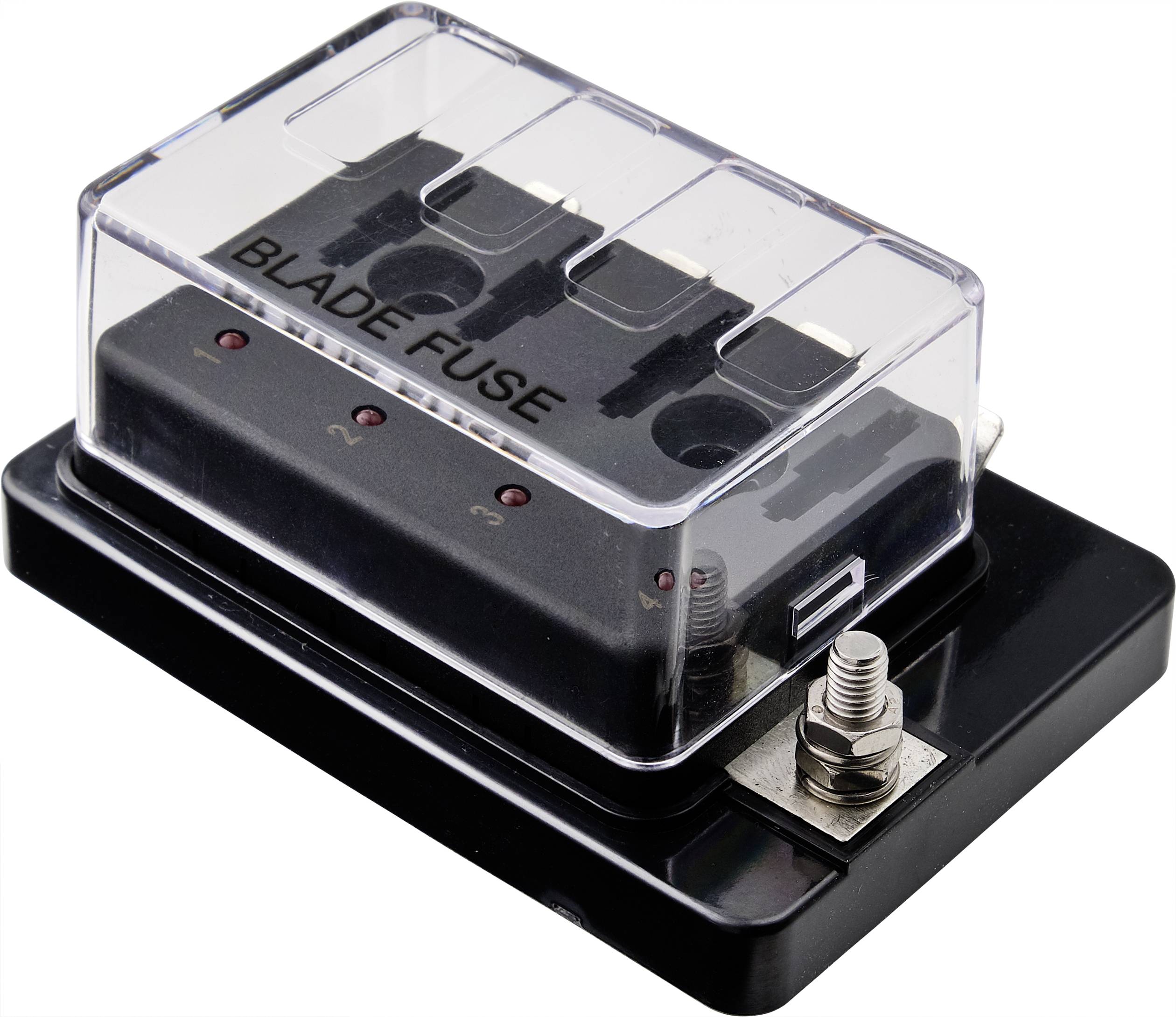 TRU COMPONENTS TC-9070396 TC-9070396 Autozekeringhouder Met statusaanduiding Geschikt voor Platte zekering standaard 30 A 32 V/DC 1 stuk(s) afbeelding