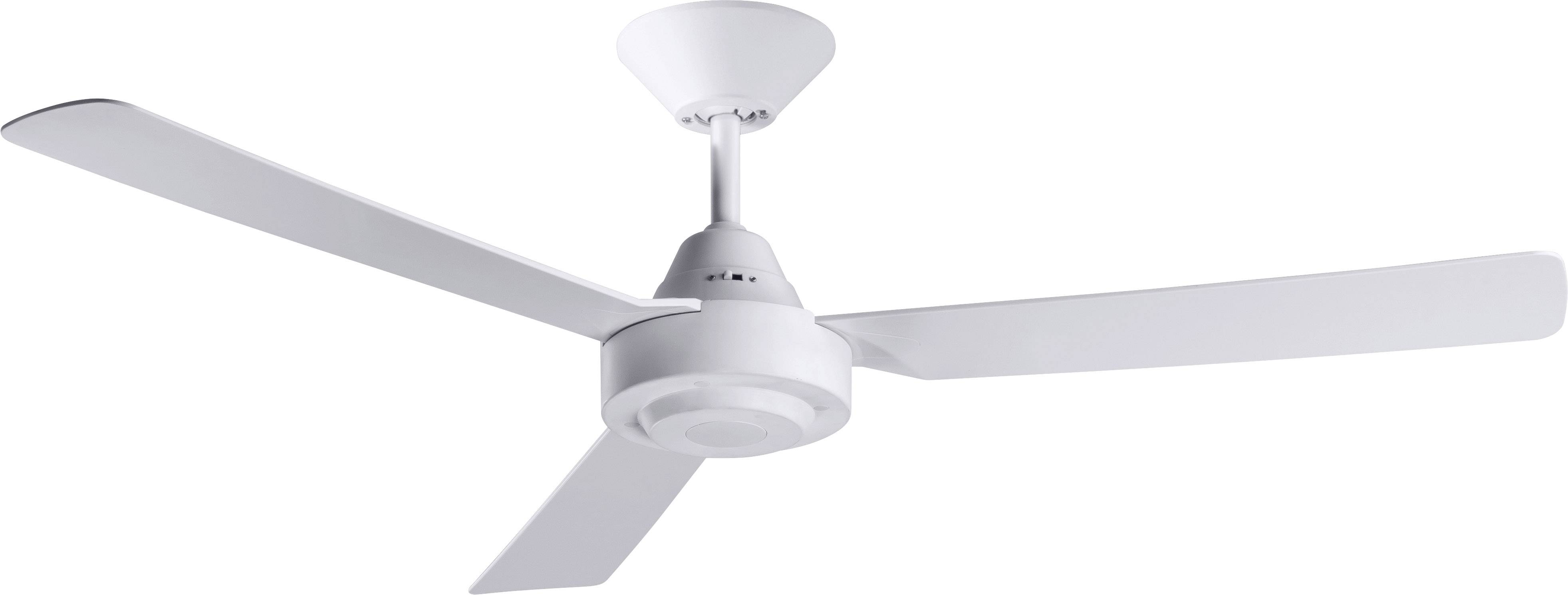 Bayside Calypso Ventilateur de plafond 45 W (Ø x H) 1220 mm x 310 mm blanc avec interrupteur mural 3