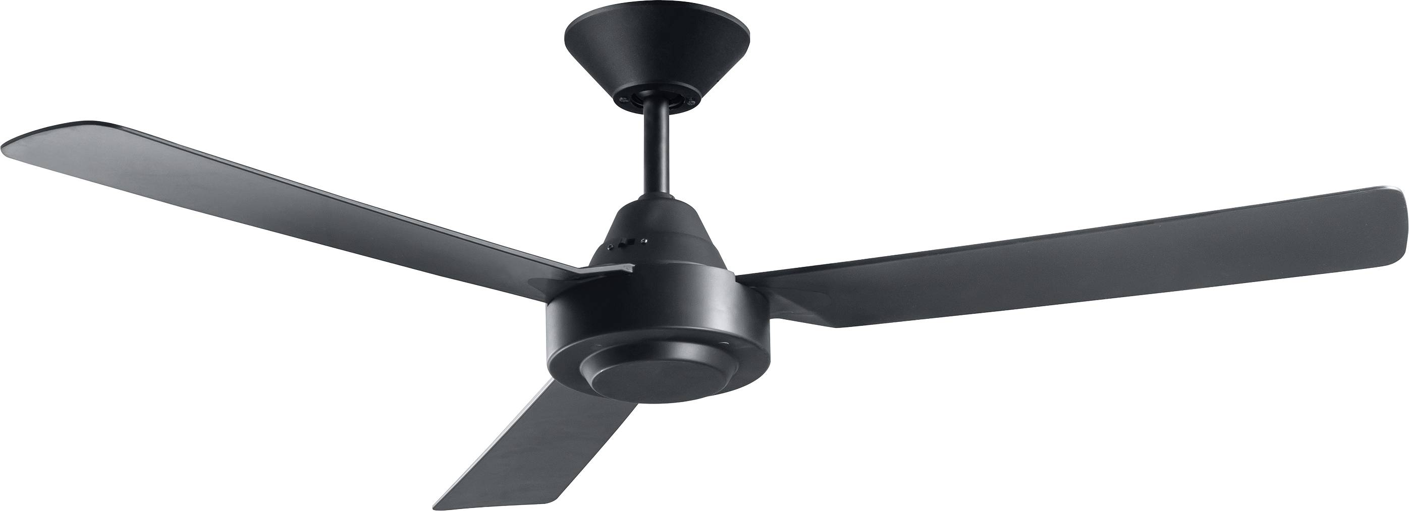Bayside Calypso Ventilateur de plafond 45 W (Ø x H) 1220 mm x 310 mm noir avec interrupteur mural 3