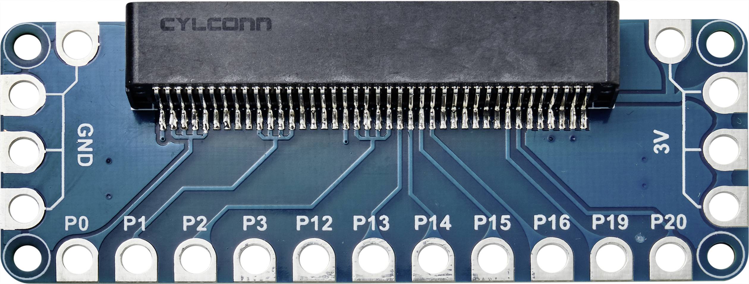 Doska adaptéra s konektormi, vhodná pre mikrokontroléry. Navrhnutá pre jednoduché elektronické projekty a prototypovanie.