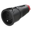 PCE 2410-src prepojka SchuKo plast, guma 230 V čierna IP20