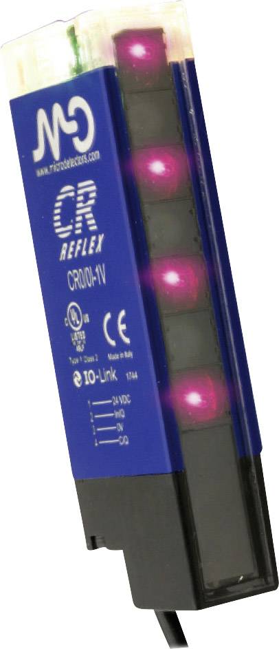 Zariadenie so štyrmi viditelnými svetlami, logom značky 'MD', modelom 'CR REFlex CR20L-IV', určené pre technologické aplikácie.