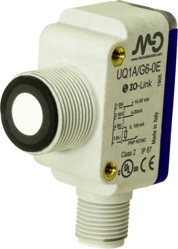 MD Micro Detectors UQ1C/G7-0E ultrazvukový senzor, UQ1C/G7-0E, 10 - 30 V/DC, 1 ks