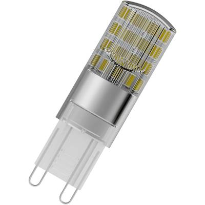 LED lampa s priehľadným krytom a viditelnými žltými diódami, vhodná pre pätica G9.