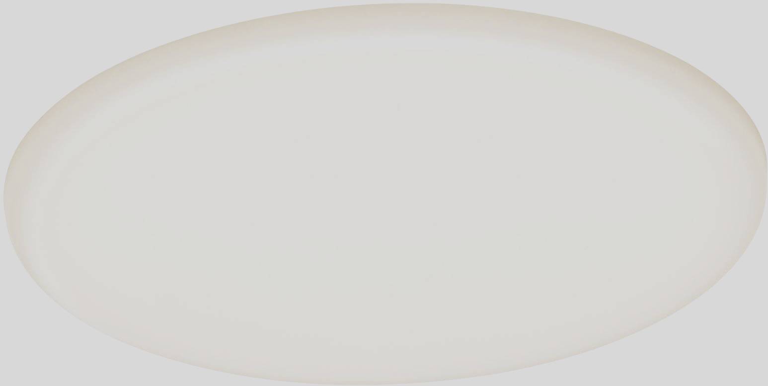 Oválny, biely tanier pred šedým pozadím.