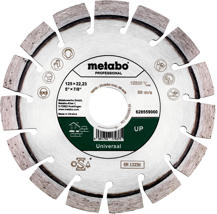 Metabo 628559000 diamantový rezný kotúč Priemer 125 mm Ø otvoru 22.23 mm 1 ks