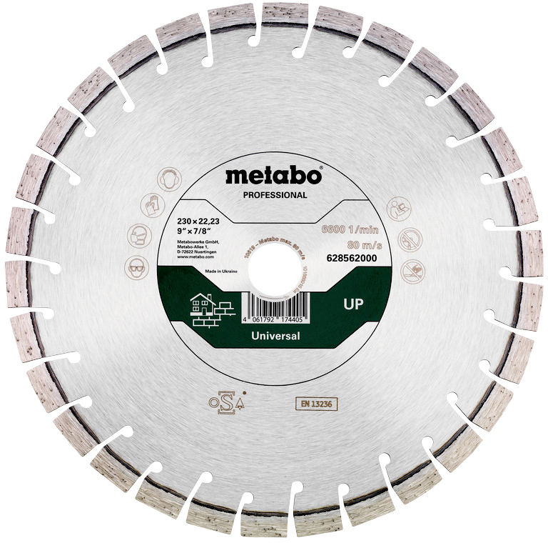 Metabo 628562000 diamantový rezný kotúč Priemer 230 mm Ø otvoru 22.23 mm 1 ks