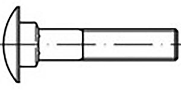TOOLCRAFT  TO-6855750 skrutky s plochou guľatou hlavou M10 25 mm  DIN 603   ocel pozinkované žiarom 100 ks