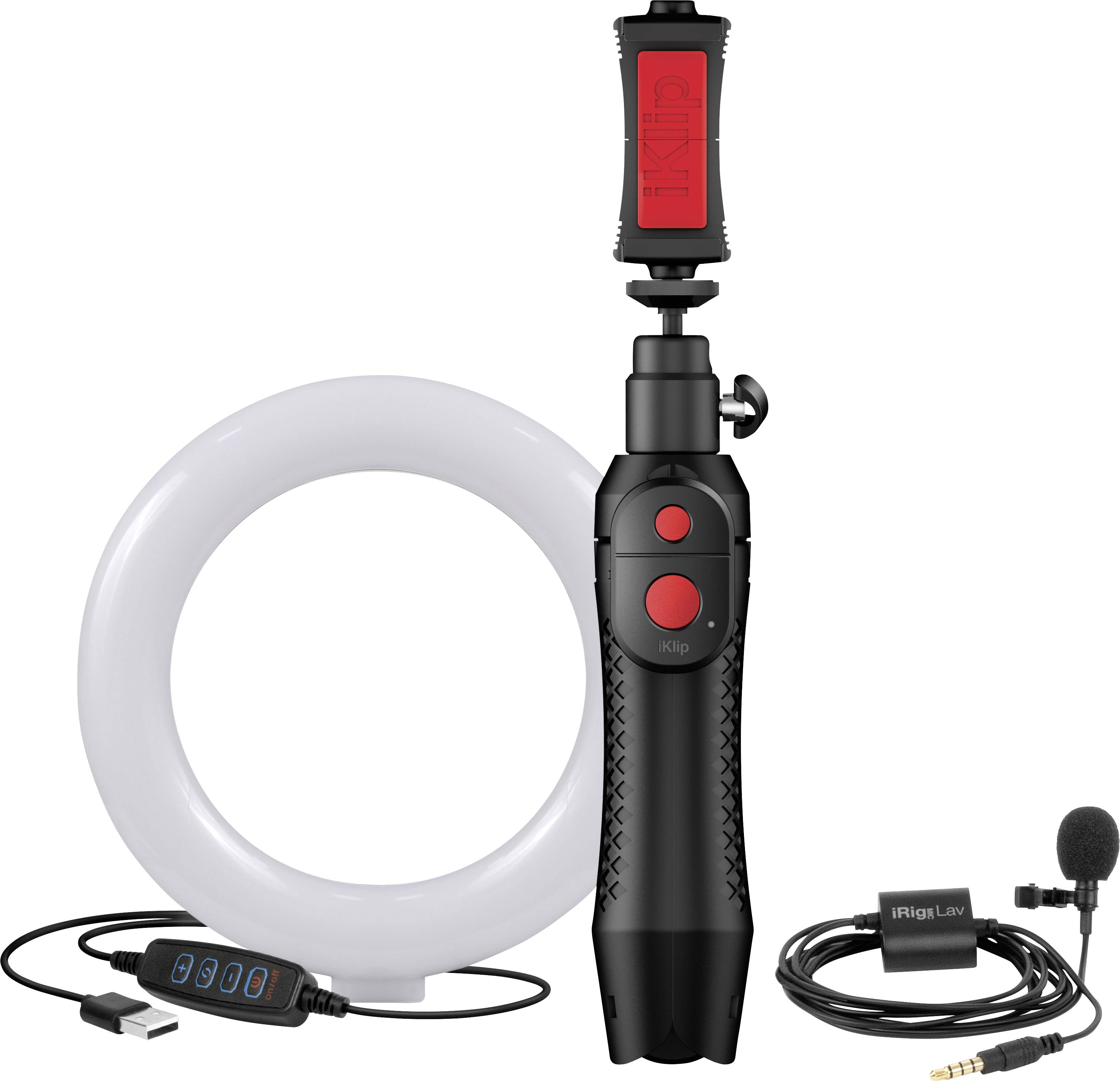 IK Multimedia iRig Video Creator Bundle nasadzovací ručný mikrofón Druh prenosu:káblový vr. svorky, vr. tašky