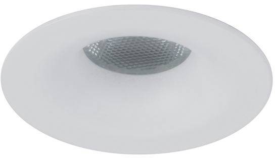 Okrúhle biele stropné LED svietidlo s centrálnou reflexnou plochou, určené pre modernú priestorovú ilumináciu.