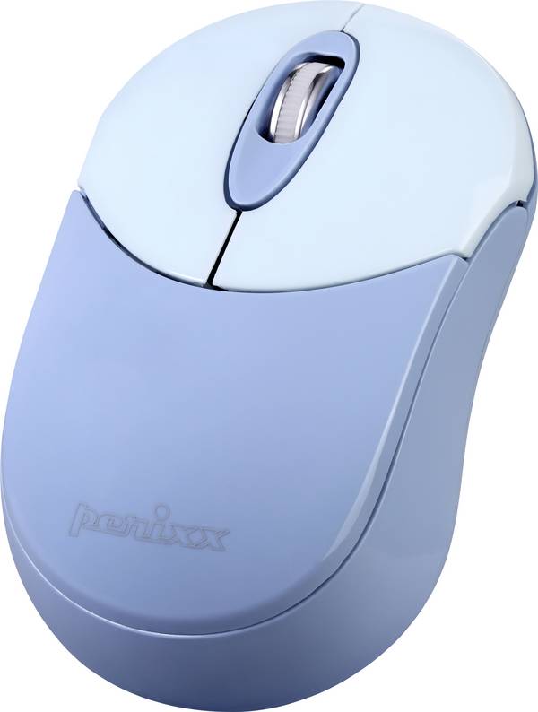 Perixx PERIMICE-802 Blue optická myš, prenos Bluetooth®, bezdrôtový, 3 tlačidlo, 1000 dpi, modrá