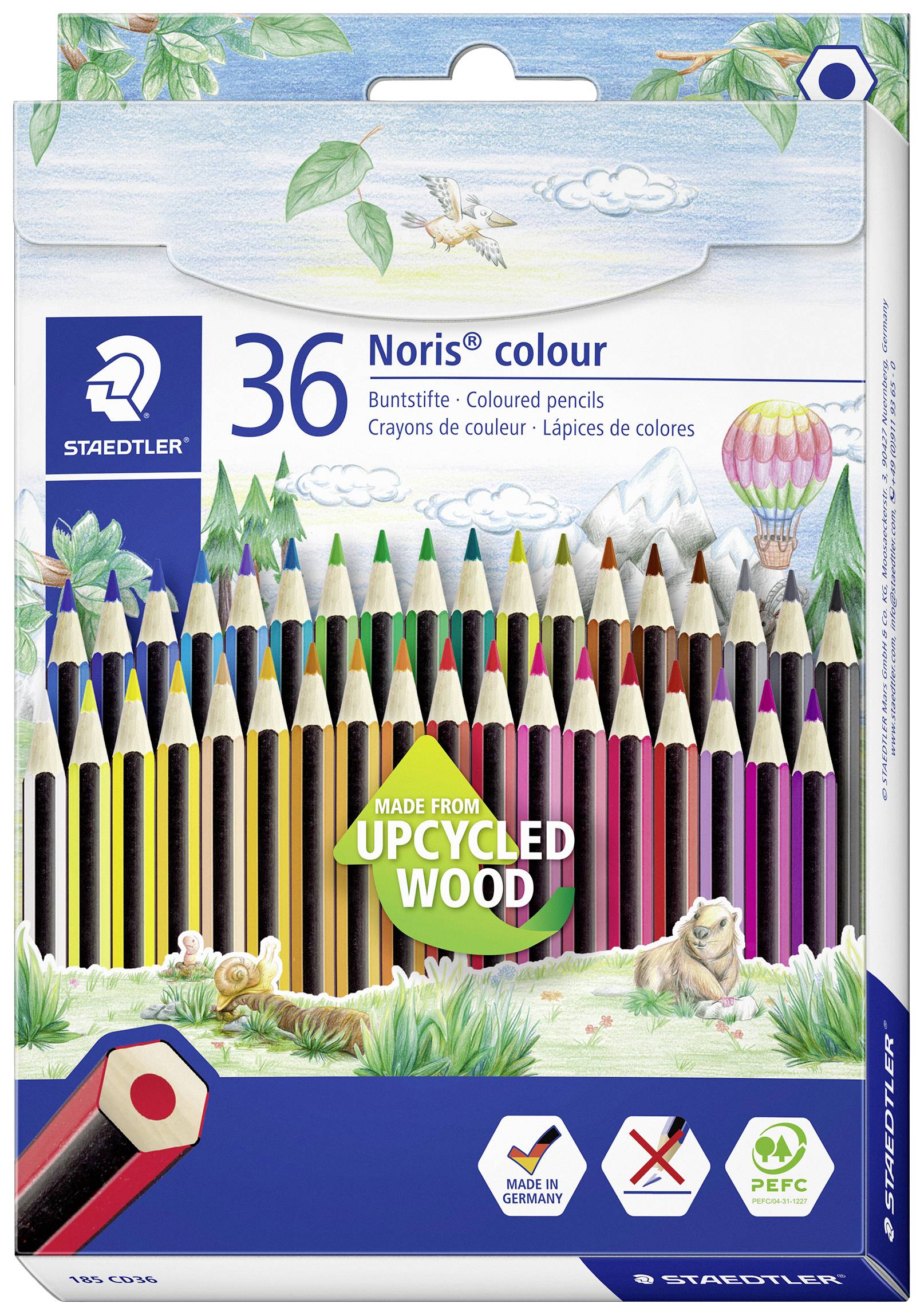 Staedtler Matita Noris colour esagonale 185 CD36 colori assortiti 36 pz.