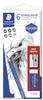 Staedtler Lumograph 61 100 C6 sada ceruziek Označenie tvrdosti: 6B, 4B, 2B, HB, HB, 2H 1 sada