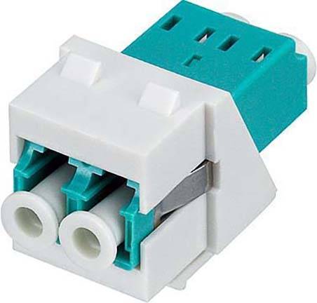 Dvojpólový, obdĺžnikový konektor v bielej a modrej farbe, vhodný pre elektrické pripojenia v elektronických zariadeniach.
