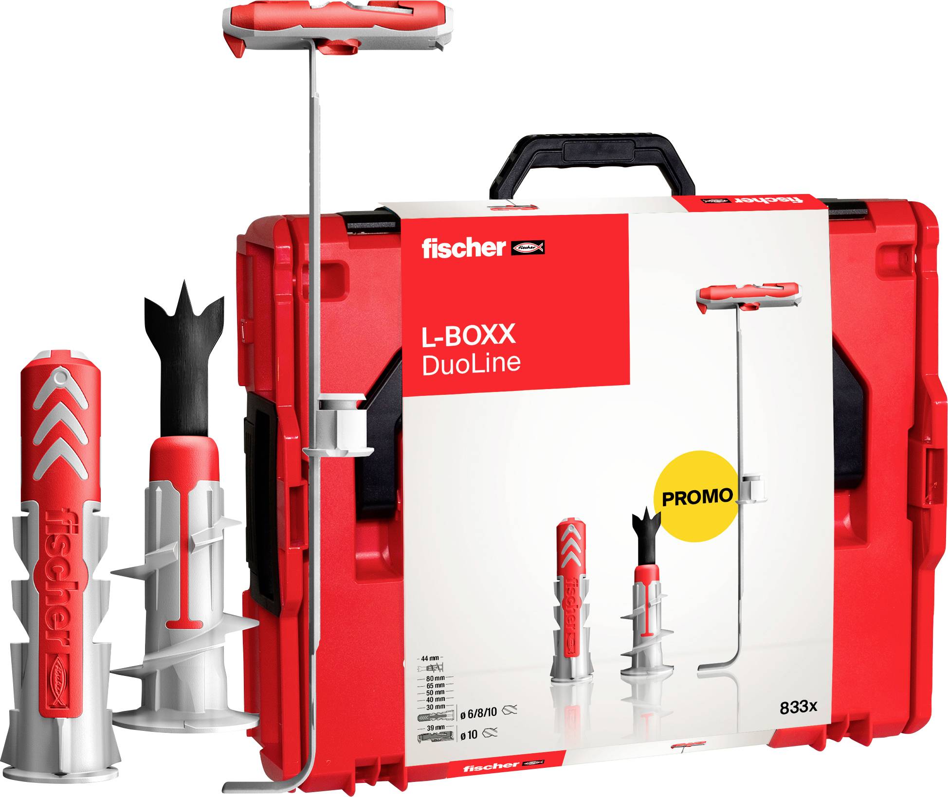 Fischer DUO-Line box s výberom hmoždiniek 558626 833 dielov