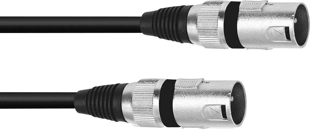 Omnitronic 3022075A XLR Cavo adattatore [1x Spina XLR 3 poli - 1x Spina XLR 3 poli] 0.20 m Nero