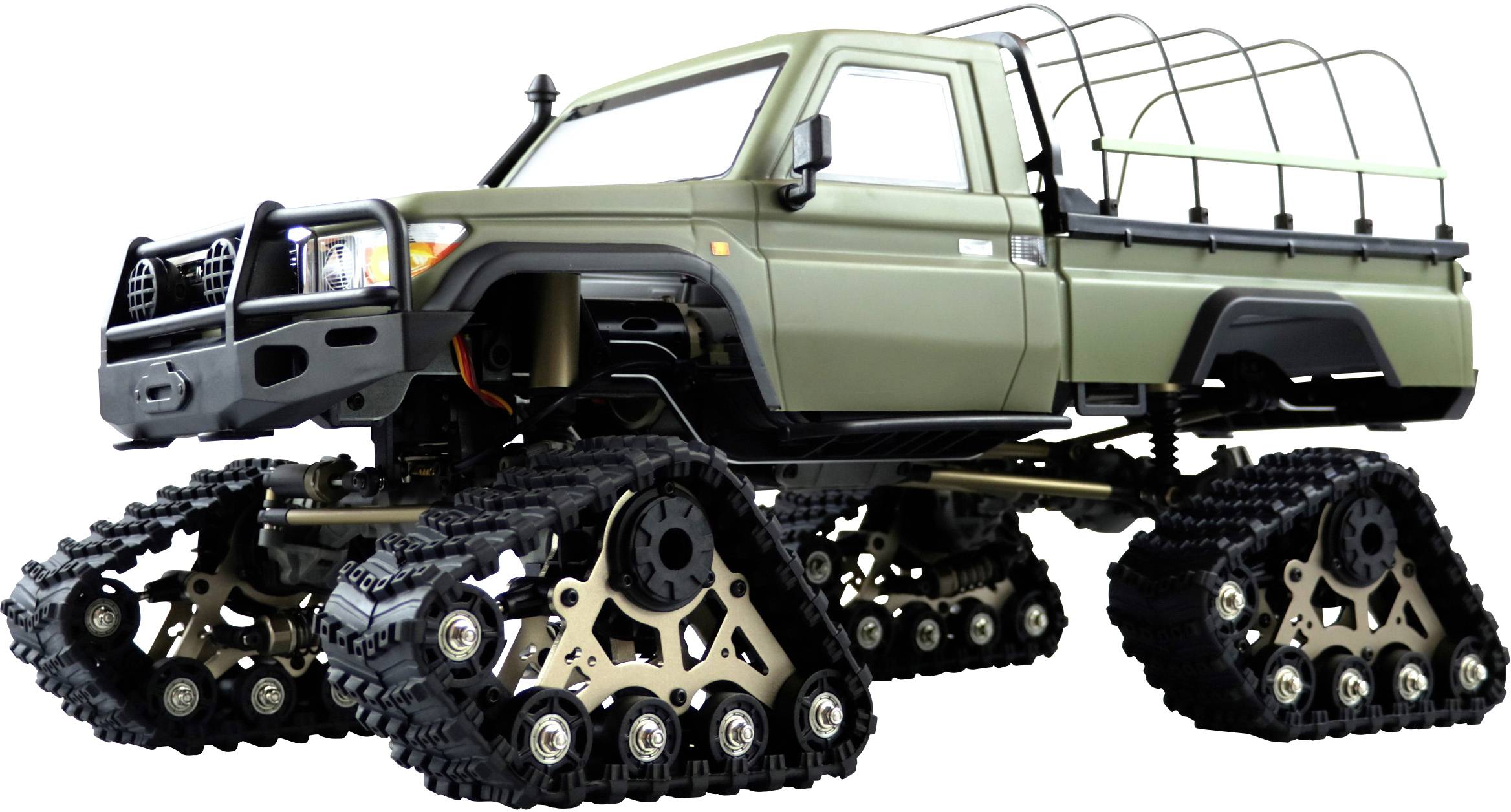Crawler Amewi AMXRock RCX10PTS Scale Crawler Pick-Up mattgrün 1:10, RTR Brushed 1:10 Automodello Elettrica RtR 2,4 GHz