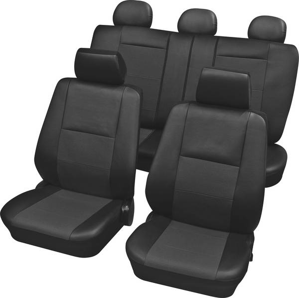 HP Autozubehör 22215 Schonbezug Elba 15tlg. autopoťahy 15-dielna polyester antracitová sedadlo vodiča, sedadlo spolujazdca, zadné sedadlo