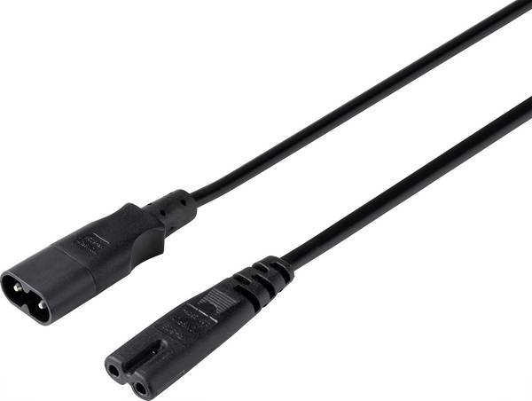 Sygonix SY-5043436 napájací predlžovací kábel  čierna 2.00 m