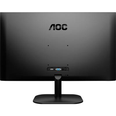 Čierny počítačový monitor zozadu. Na kryte je viditeľné logo 'AOC'. V spodnej časti sú viditeľné prípojky.