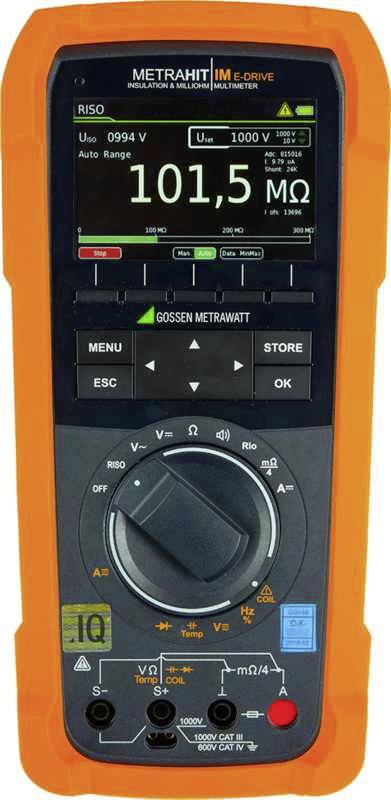 Gossen Metrawatt M274S Multimetro portatile, Strumento ad alta precisione Calibrato (DAkkS) digitale Data logger CAT III 1000 V, CAT IV 600 V Display 