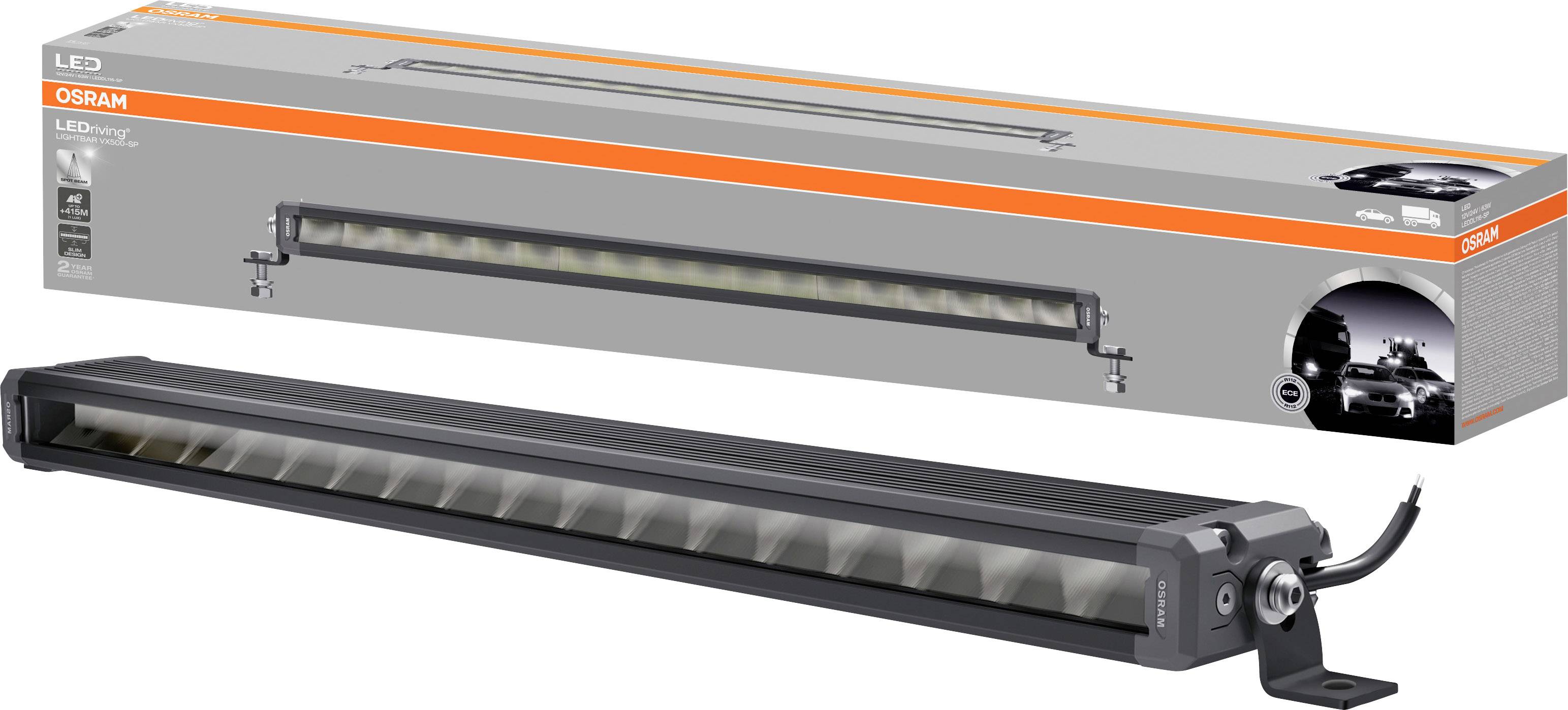 OSRAM Faretto abbagliante LEDDL116-SP LEDDL116-SP LED (monocolore) anteriore (L x L x A) 67 x 526 x 36 mm