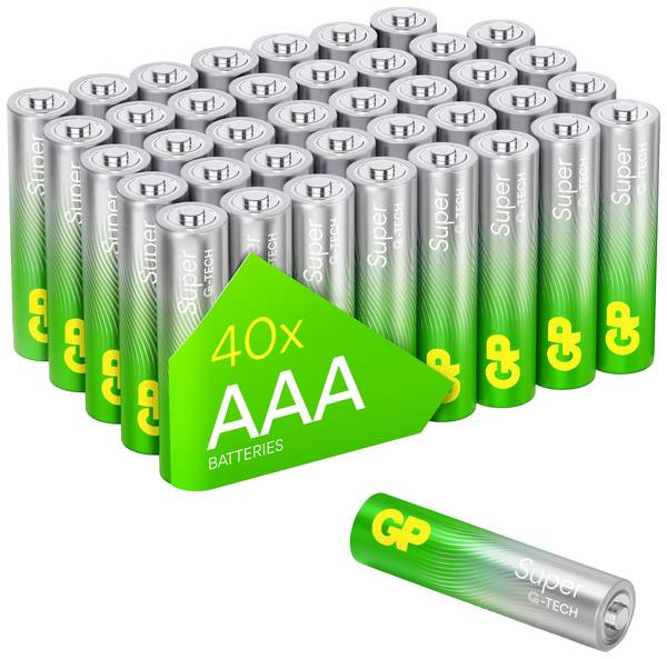 GP Super mikrotužková batérie typu AAA  alkalicko-mangánová  1.5 V 40 ks