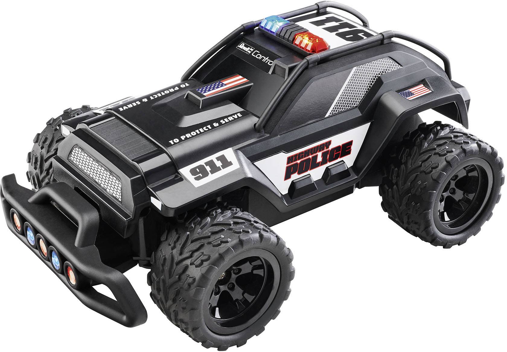 Revell Highway Police noir Auto RC électrique Véhicule dintervention prêt à fonctionner (RtR) 2,4 GHz 2