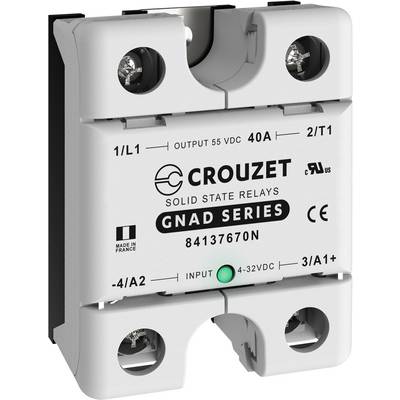 Polovodičové relé Crouzet série GNAD, modelové číslo 84137670N, podporuje výstup 55 VDC a vstup 4-32 VDC.