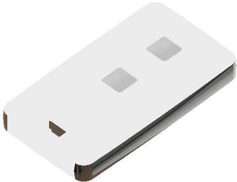 TEKO 13122.23 Afstandsbedieningsbehuizing 71.5 x 39.3 x 11.5 ABS, Zink Zwart, Lichtgrijs 1 stuk(s) afbeelding