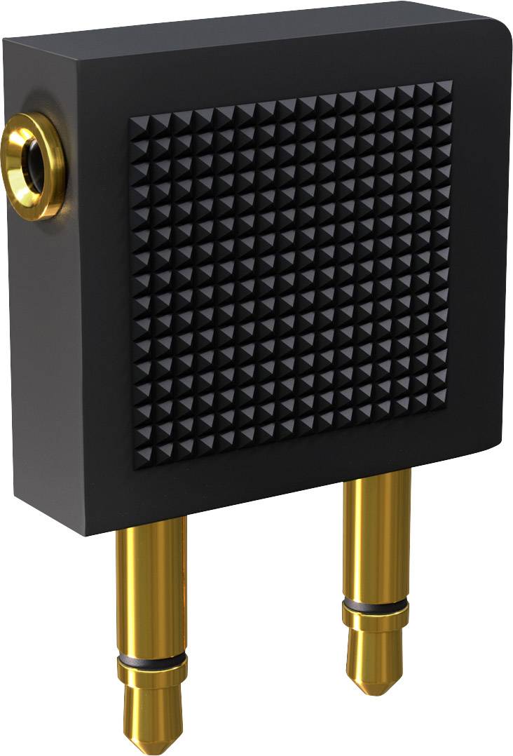 Oehlbach D1C35015 i-Jack AD-Flight Jack Audio Adattatore a Y [1x Presa jack da 3.5 mm - 2x Spina jack da 3.5 mm] Nero