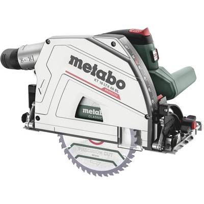 Ponorná píla Metabo s presným dizajnom a ergonomickou rukoväťou, vhodná na rezanie dreva.