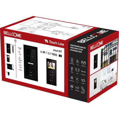 Bellcome Smart+ 3.5” Video-Kit 1 Familie domové videotelefón káblový kompletný set 8-dielna čierna