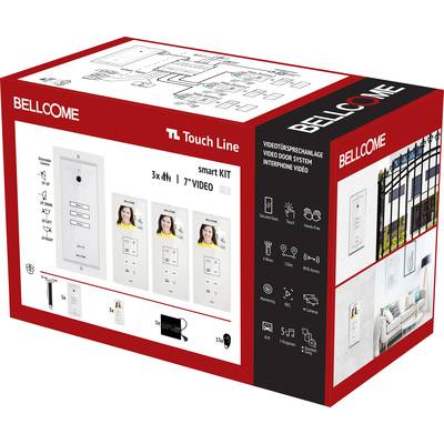 Bellcome Smart+ 3.5” Video-Kit 3 Familie domové videotelefón káblový kompletný set 20-dielna biela