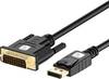 TECHly DisplayPort / DVI prepojovací kábel Konektor DisplayPort, DVI-D 24+1pol. Zástrčka 3.00 m čierna ICOC-DSP-C12-030P Kábel DisplayPort