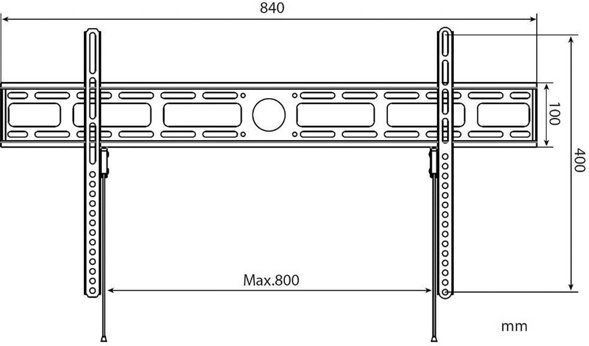 TECHly ICA-PLB-840 TV držiak na stenu neflexibilný, 106,7 cm (42") - 203,2 cm (80"), ICA-PLB-840-6
