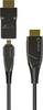 TECHly HDMI prepojovací kábel USB-C ® zástrčka 10.00 m čierna ICOC-HDMI-HY2D-010 AOC (aktívny optický kábel) USB kábel