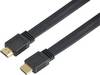TECHly HDMI prepojovací kábel USB-C ® zástrčka 1.00 m čierna ICOC-HDMI2-FE-010TY plochý sieťové káble, prepojovacie káble