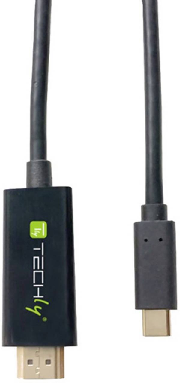 TECHly HDMI / USB-C® prepojovací kábel USB-C ® zástrčka 2.00 m čierna IADAP-USBC-HDMI2TY  HDMI kábel