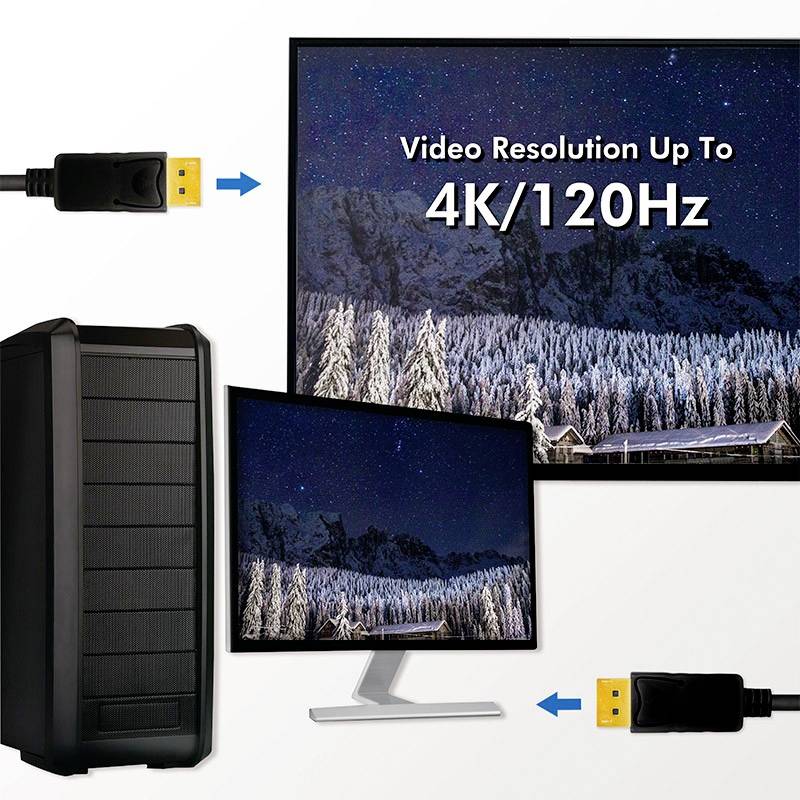 TECHly DisplayPort prepojovací kábel Konektor DisplayPort 3.00 m čierna ICOC-DSP-A14-030NT USB kábel-5