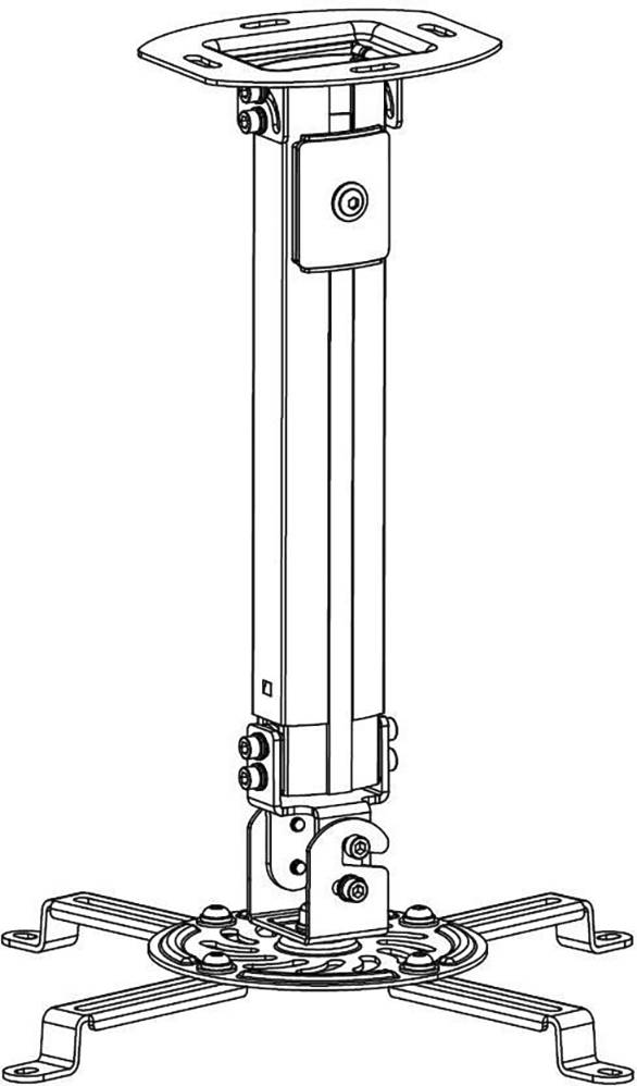 TECHly ICA-PM-18M stropný držiak na projektor sklápajúci, nakláňací, otočný Vzd. krajiny-strop (max.): 900 mm strieborná-4