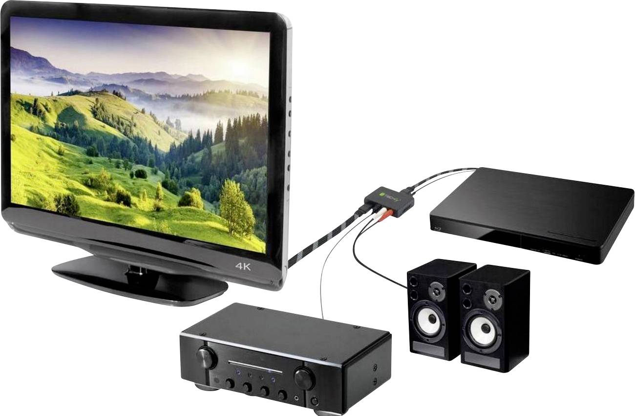 TECHly AV konvertor IDATA-HDMI-EA [HDMI, Toslink, cinch - HDMI, Toslink] 1920 x 1080 Pixel, 1280 x 720 Pixel, 704 x 576 -4