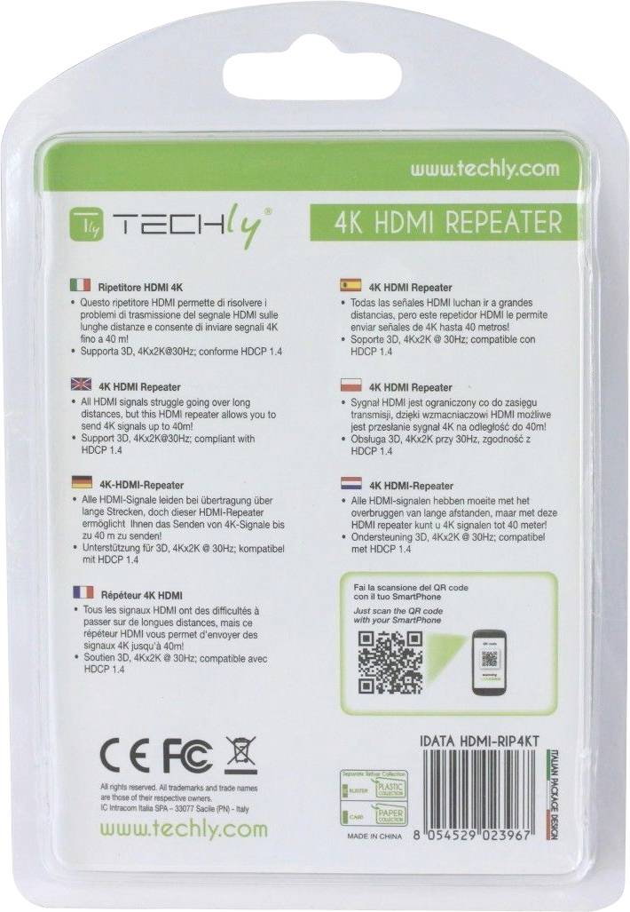 TECHly IDATA-HDMI2-RIP4KT HDMI ™ repeater 40 m-1