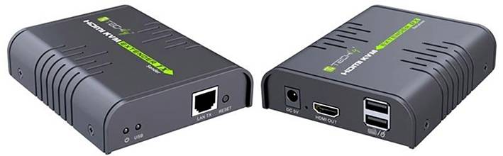 TECHly IDATA-HDMI-KVM2 HDMI ™, RJ45, USB 2.0 extender (predĺženie) cez sieťový kábel RJ45 120 m-2