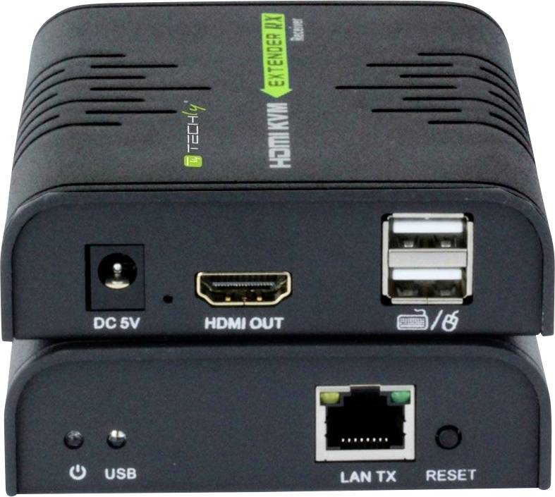 TECHly IDATA-HDMI-KVM2 HDMI ™, RJ45, USB 2.0 extender (predĺženie) cez sieťový kábel RJ45 120 m-4